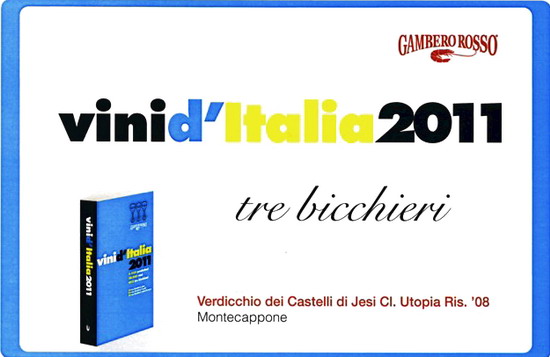 Tre Bicchieri Guida Gambero Rosso 2011 Vini di Montecappone