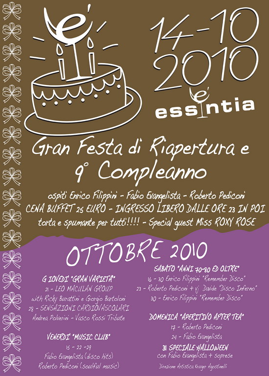 Essentia di Chiaravalle: programma ottobre 2010