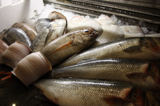 il pescato del giorno al Ristorante il Focolare di Roma