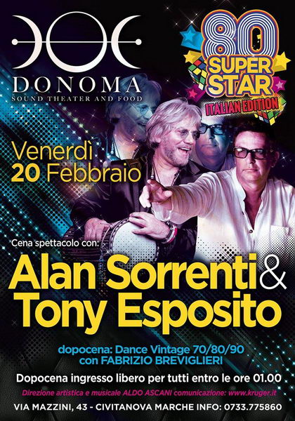 Alan Sorrenti Tony Esposito Donoma 2015