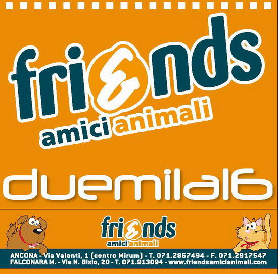 Friends Amici Animali Calendario 2016