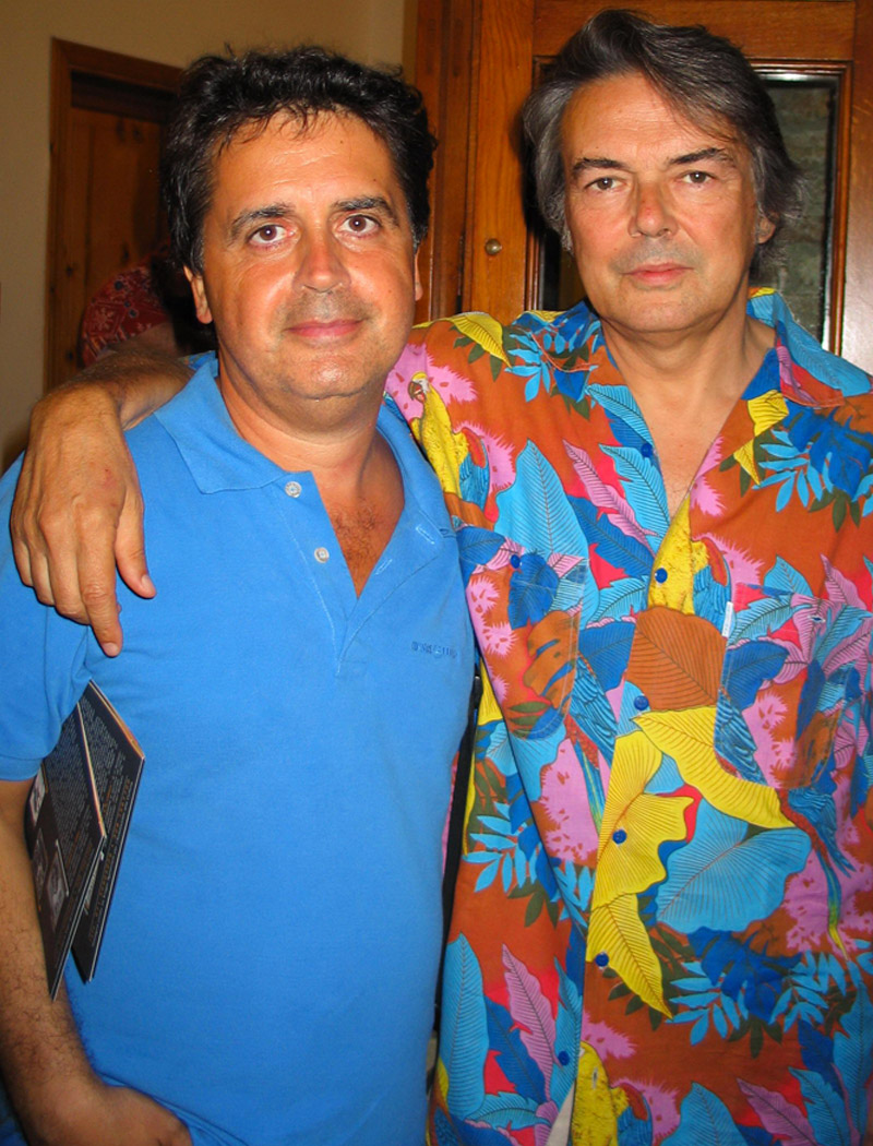 Mauro Pagani (PFM De Andrè) e Kruger Agostinelli luglio 2005 Falconara Corte del Castello