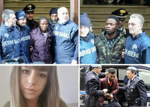 Pamela e nigeriani arrestati a Macerata