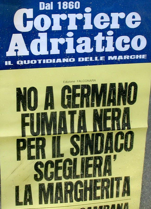 Corriere Adriatico Locandina 16 aprile 2006