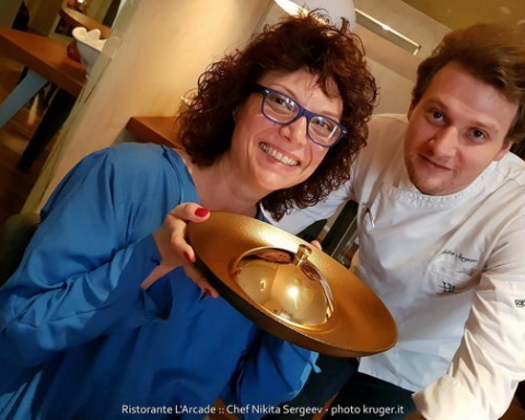 Carla Latini e Nikita Sergeev bel Ristorante L'Arcade Porto San Giorgio