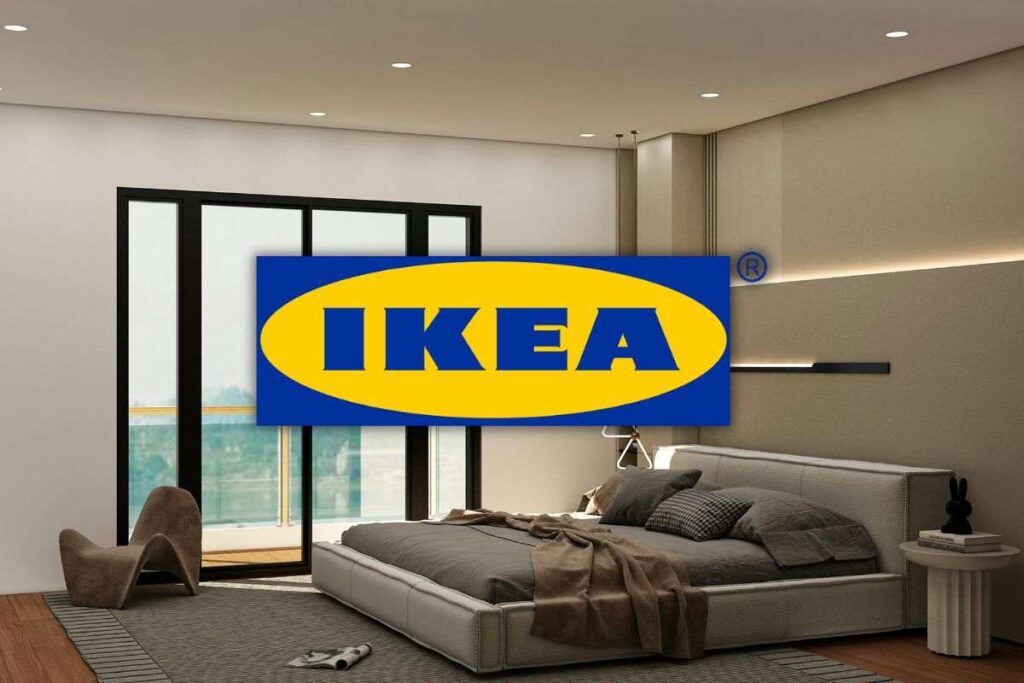 camera da letto e logo ikea
