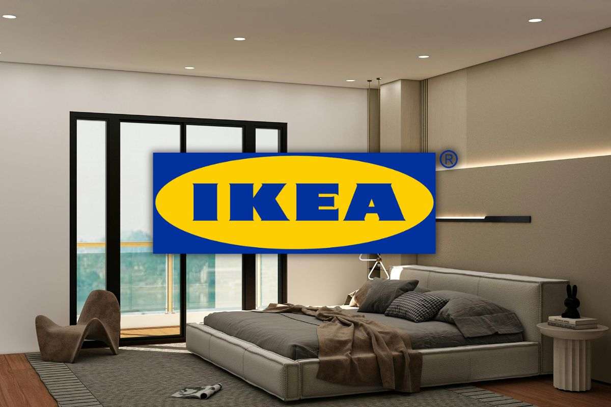 camera da letto e logo ikea