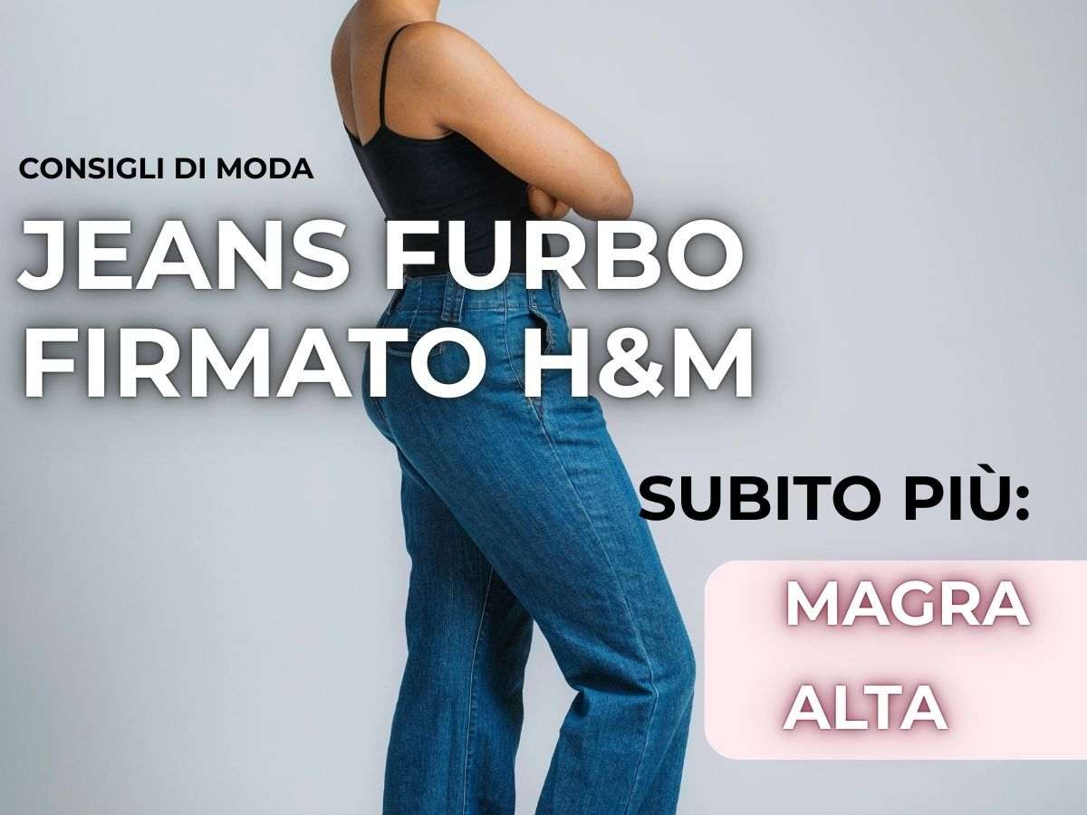 donna indossa jeans a vita alta