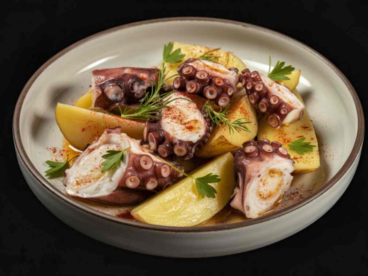 polpo con patate bollite