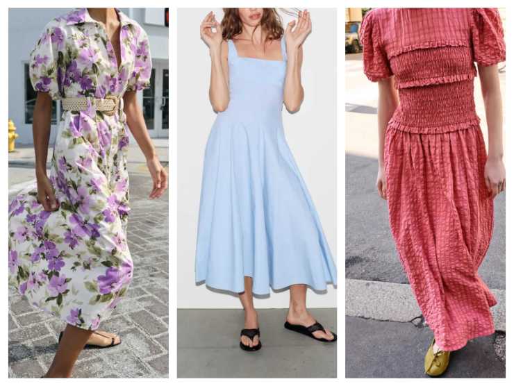 collage di 3 abiti Zara